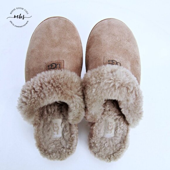 UGG Coquette Suede Slippers Tan Women 6 - Picture 12 of 14